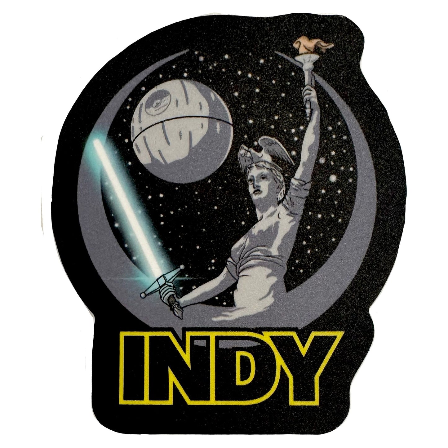 Indy Death Star Sticker